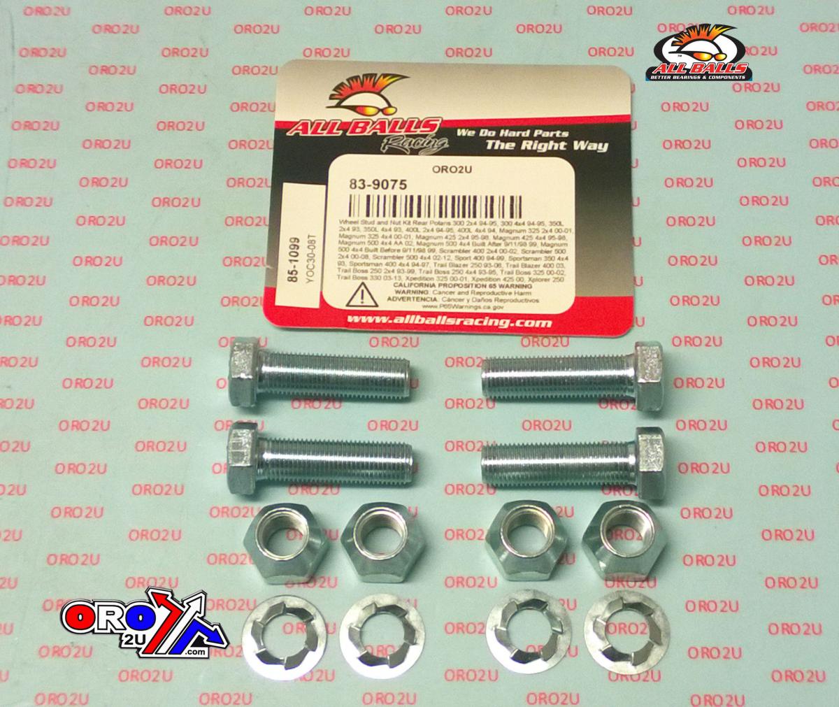 Wheel Stud and Nut Kit, ALLBALLS 85-1099 thumbnail 2