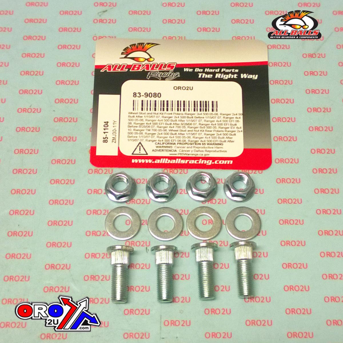 Wheel Stud and Nut Kit, ALLBALLS 85-1104 thumbnail 2