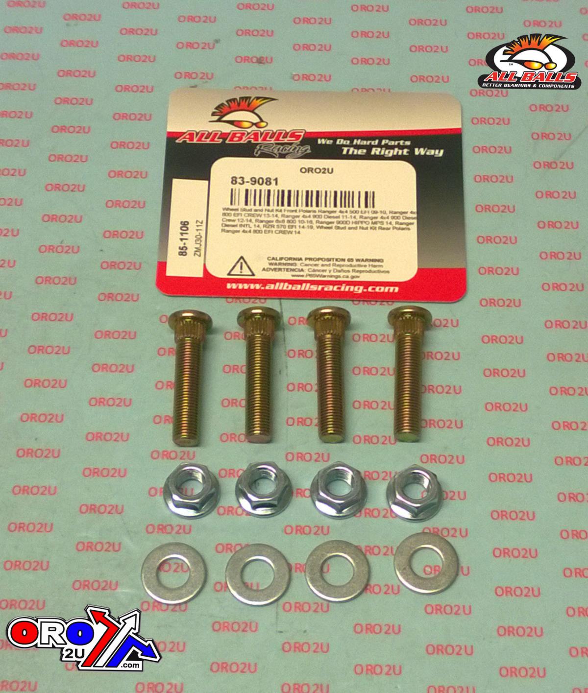 Wheel Stud and Nut Kit, ALLBALLS 85-1106 thumbnail 2