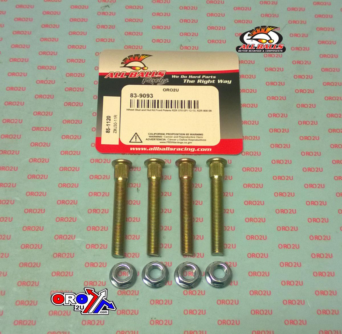 Wheel Stud and Nut Kit, ALLBALLS 85-1120 thumbnail 2