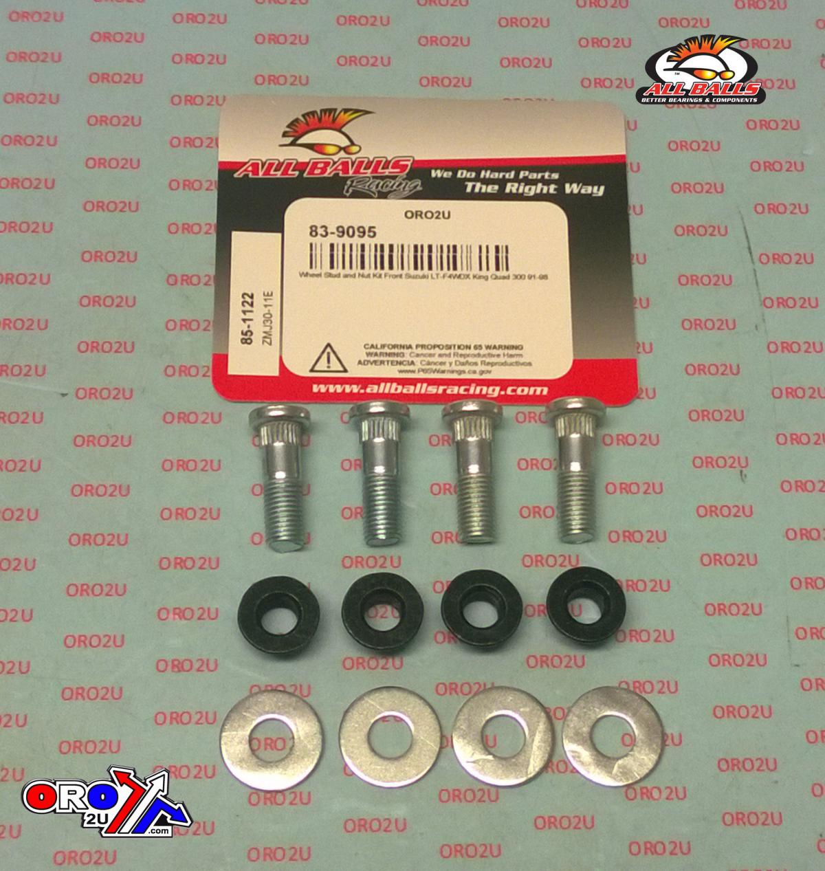Wheel Stud and Nut Kit, ALLBALLS 85-1122 thumbnail 2