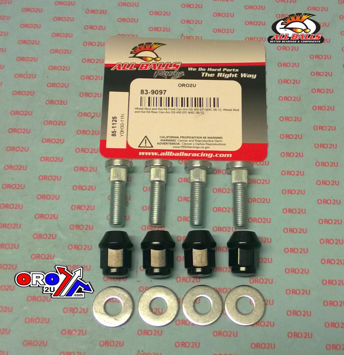 Wheel Stud and Nut Kit, ALLBALLS 85-1125 thumbnail 2