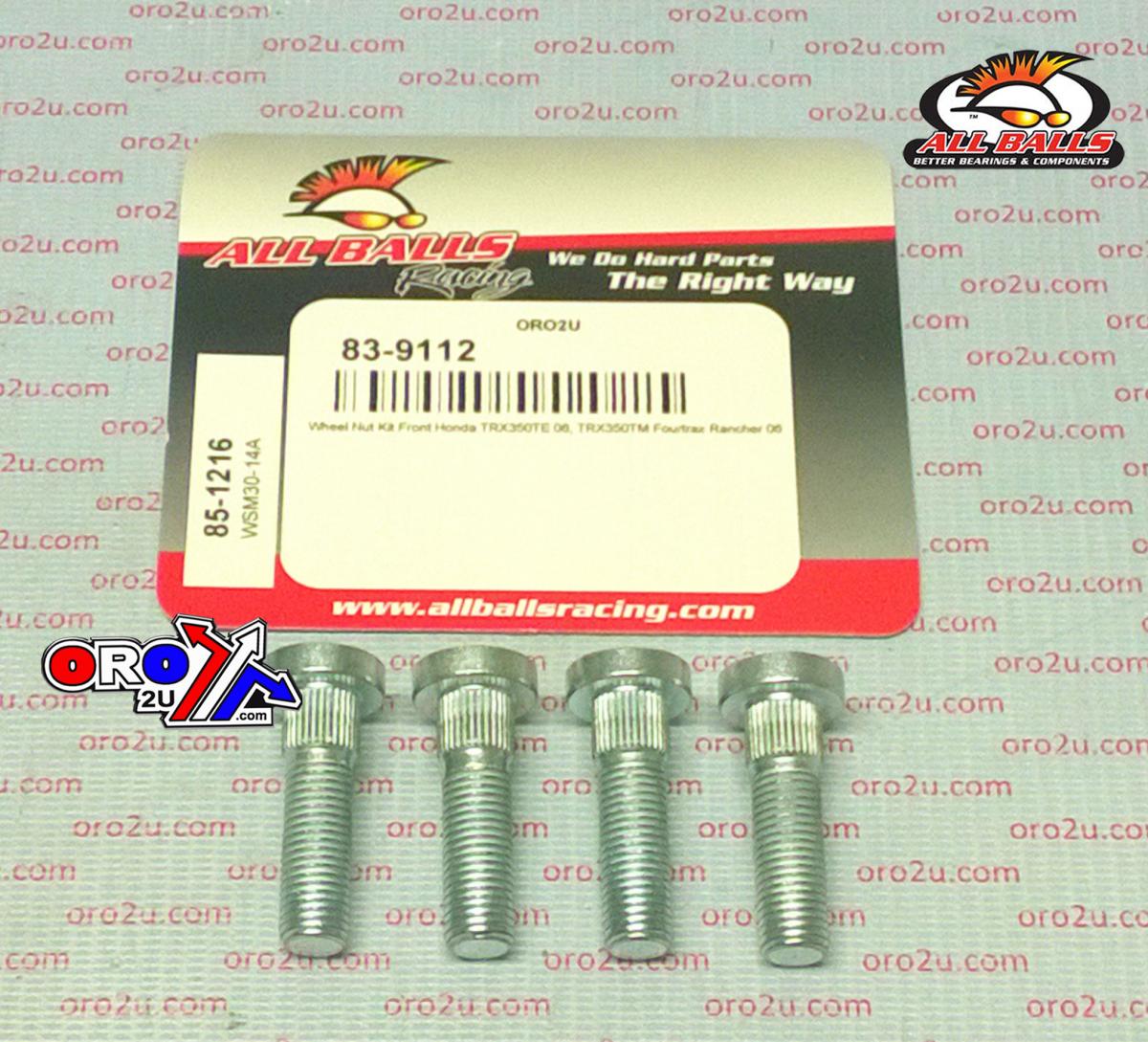WHEEL STUD SET-4, ALLBALLS 85-1216, Honda TRX350TE 06, TRX350TM Fourtrax Rancher 06 thumbnail 2