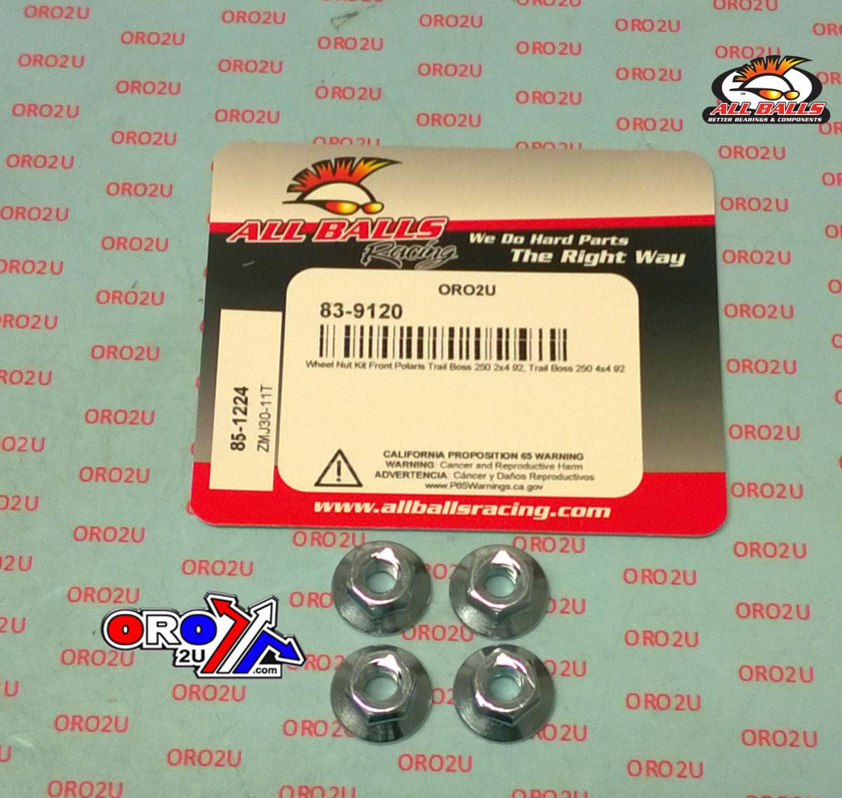 WHEEL NUT SET-4, ALLBALLS 85-1224, 7542321, Polaris Trail Boss 250 2x4 92, Trail Boss 250 4x4 92 thumbnail 2