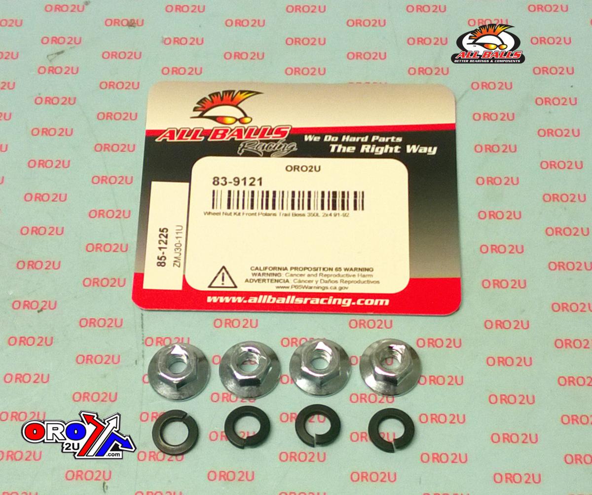 WHEEL NUTS & LOCK WASHERS SET-4, ALLBALLS 85-1225, 7542301, Polaris Trail Boss 350L 2x4 91-92 thumbnail 2