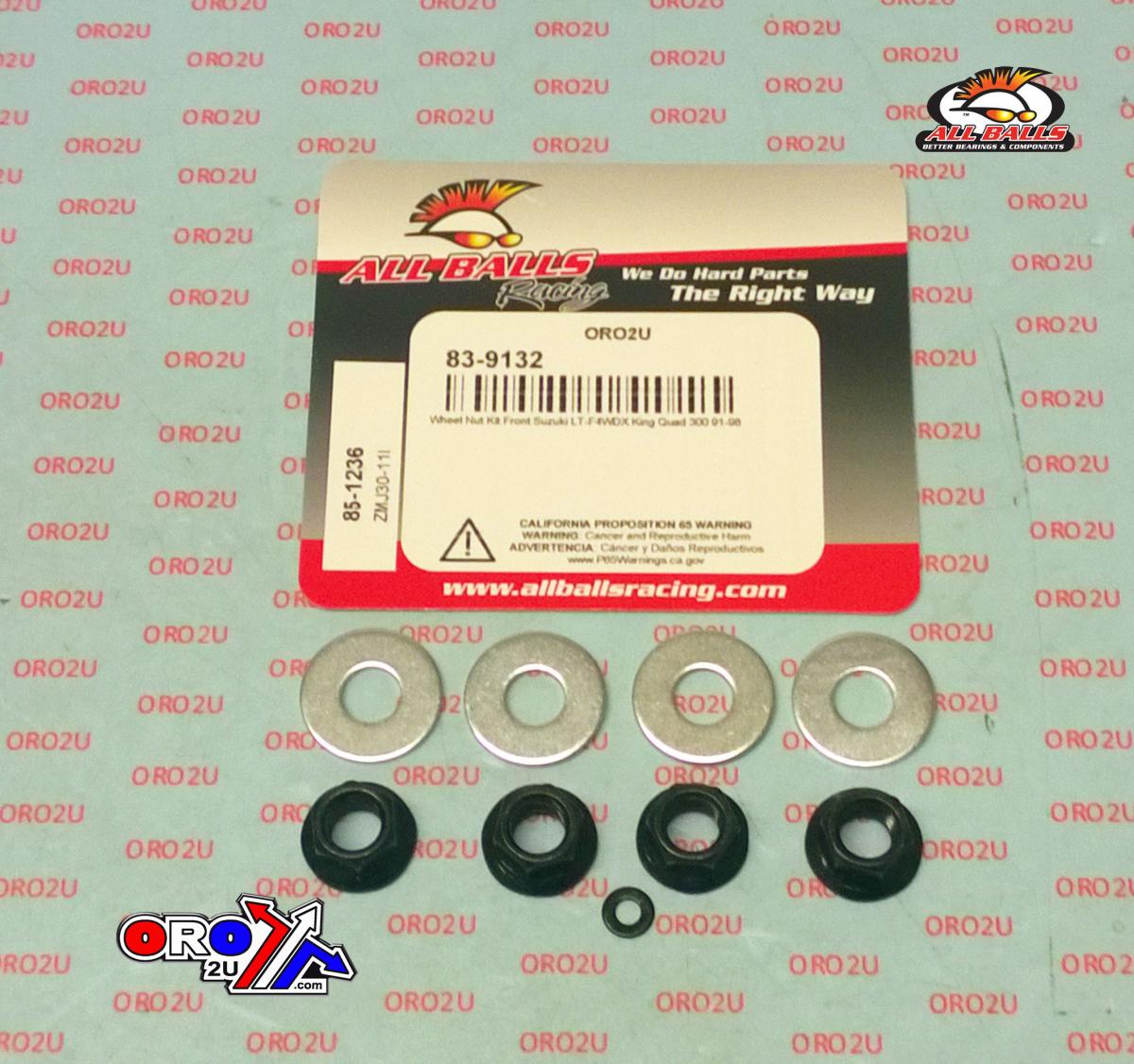 WHEEL NUTS & WASHERS KIT, ALLBALLS 85-1236, Suzuki LT-F4WDX King Quad 300 91-98 thumbnail 2