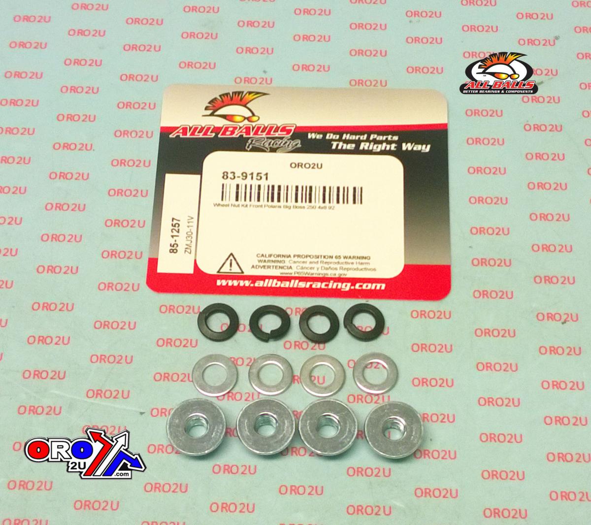 WHEEL NUT & WASHER KIT REAR, ALLBALLS 85-1257, 7542714, Polaris Big Boss 250 4x6 92 thumbnail 2
