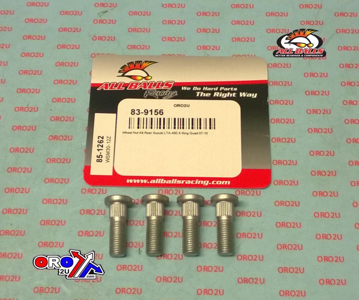 WHEEL STUD PACK-4, ALLBALLS 85-1262, Suzuki LT-A 450 X King Quad 4WD 07 08 09 10 2007 2008 2009 2010 thumbnail 2