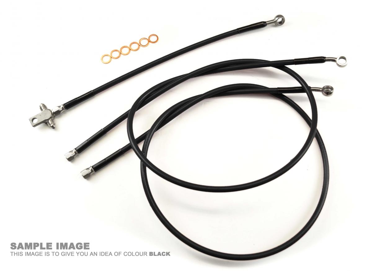 HOSE FRONT BRAKE KIT/3 CARBON YAMAHA YFZ 350 BANSHEE 90-06 image 1