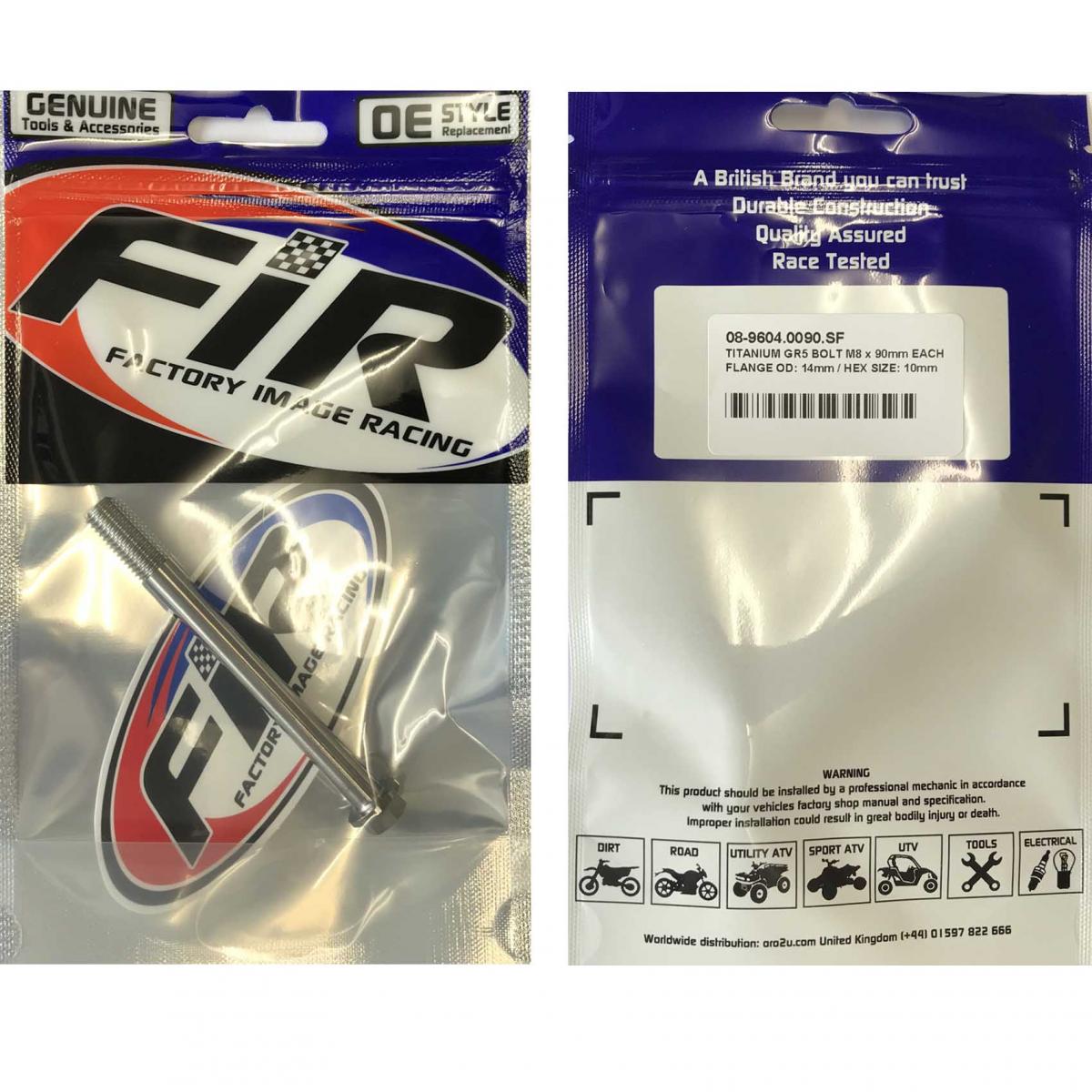 TITANIUM GR5 BOLT M8 x 90mm EACH, FLANGE OD: 14mm / HEX SIZE: 10mm, / thumbnail 2