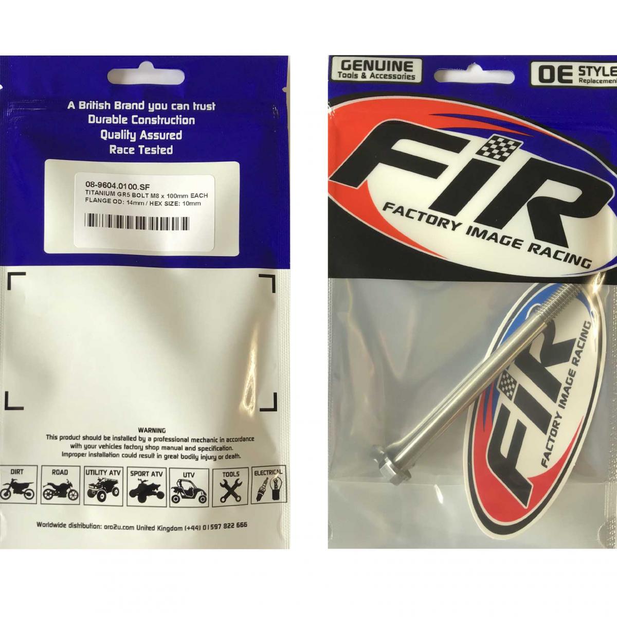 TITANIUM GR5 BOLT M8 x 100mm EACH, FLANGE OD: 14mm / HEX SIZE: 10mm, / thumbnail 2