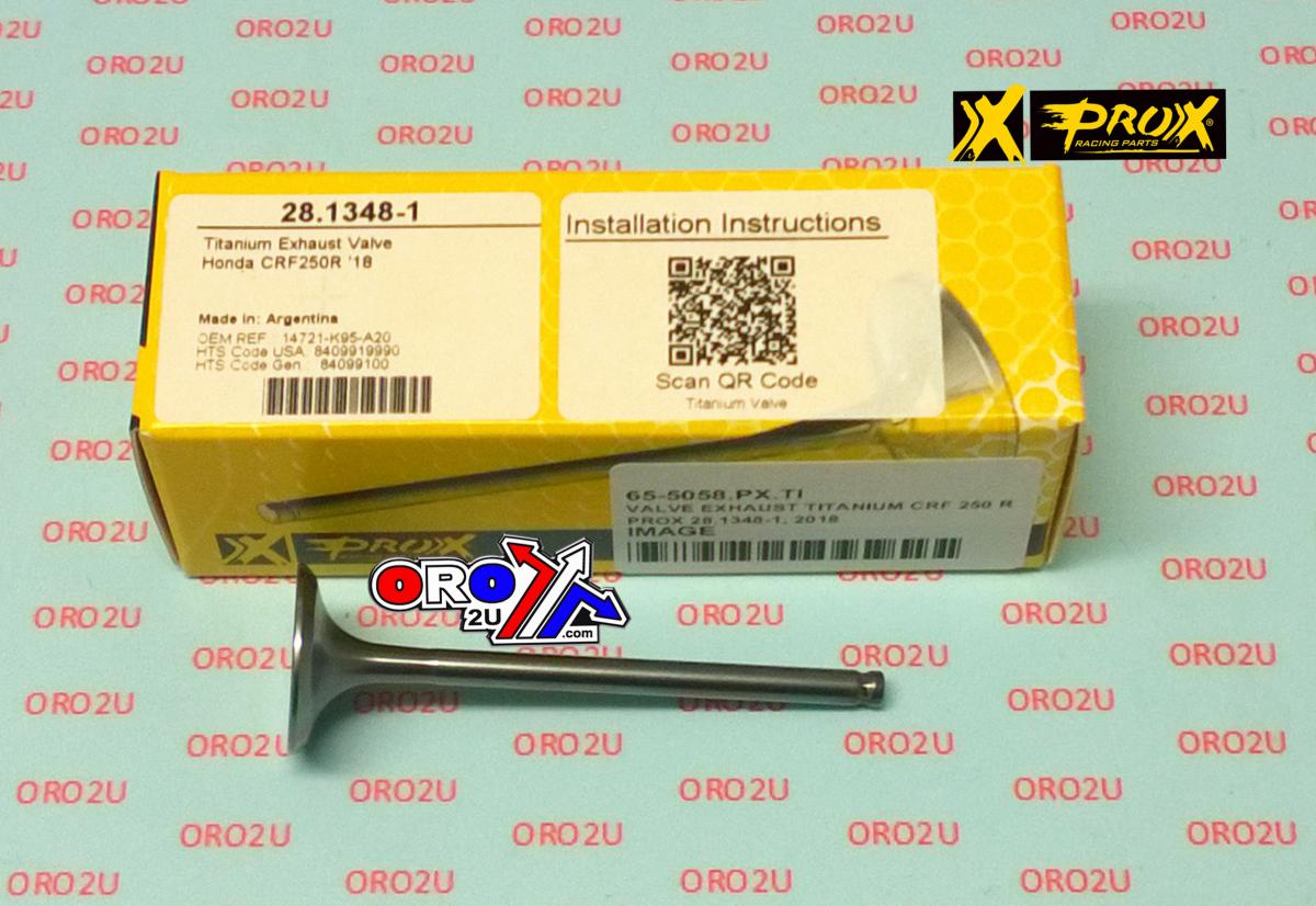 VALVE EXHAUST TITANIUM CRF 250R 2018-2025, PROX 28.1348-1, 14721-K95-A20 thumbnail 3