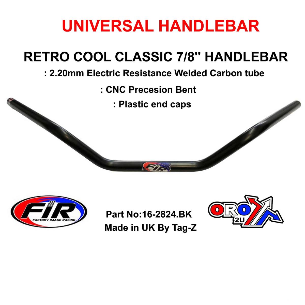 RETRO COOL CLASSIC 7/8'' HANDLEBAR, FITTMENT UNIVERSAL / MATT BLACK image 1