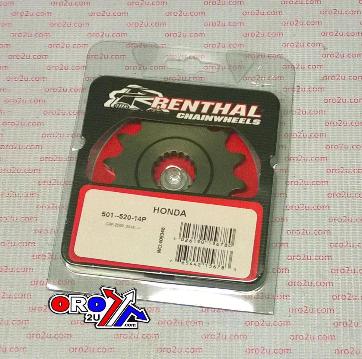 FRONT SPROCKET RENTHAL HONDA CRF250R 18, RENTHAL 501--520-14P, 501--520-14P thumbnail 3