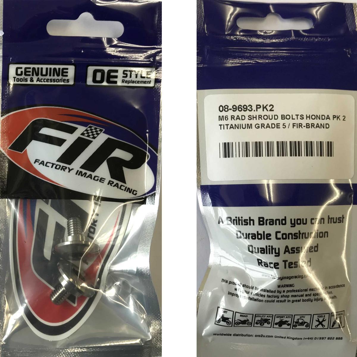 M6 RAD SHROUD BOLTS HONDA PK 2, TITANIUM GRADE 5 / OEM REF: 90103-MKE-A00 thumbnail 2