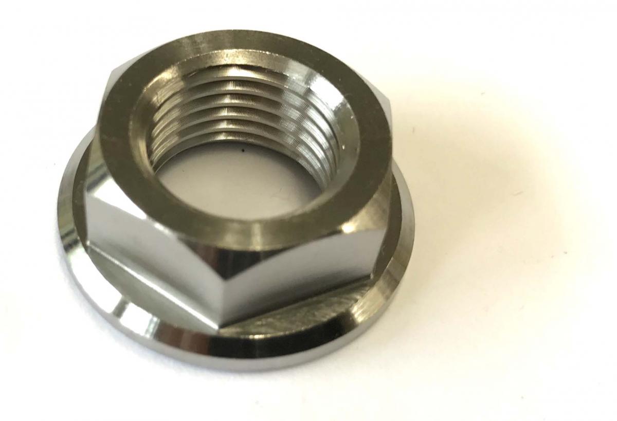 HONDA FRONT SPINDLE NUT M16x1.5, TITANIUM GRADE 5 / OEM REF: 90301-KZ4-J40 thumbnail 3