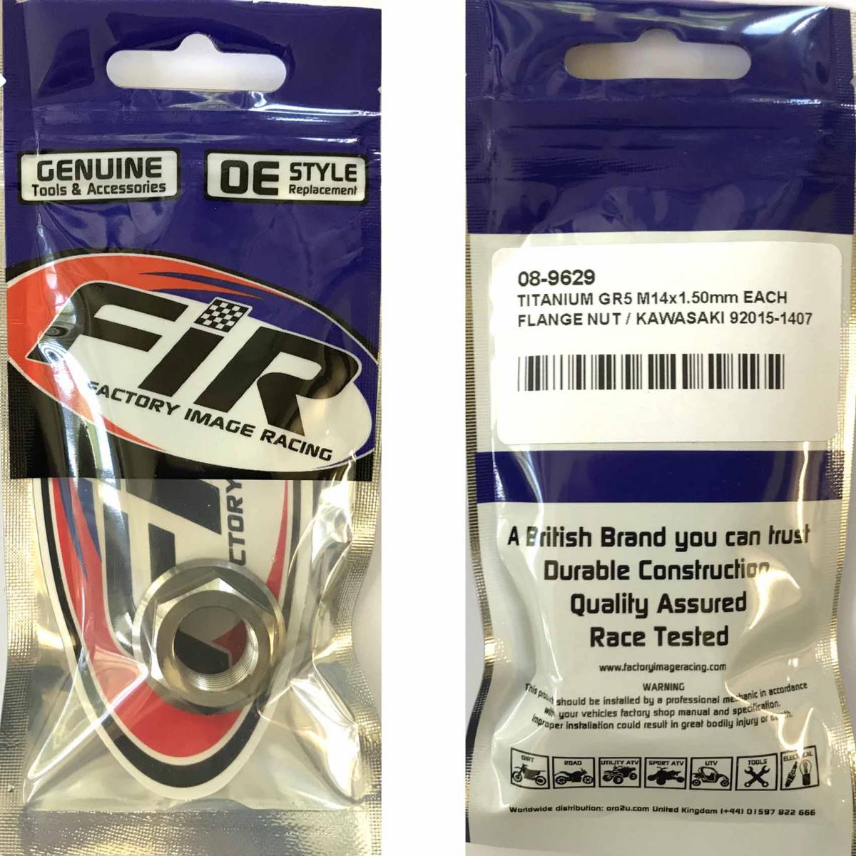 TITANIUM GR5 M14x1.50mm EACH, FLANGE NUT / KAWASAKI 92015-1407, / OEM KAWASAKI 92015-1407 thumbnail 2