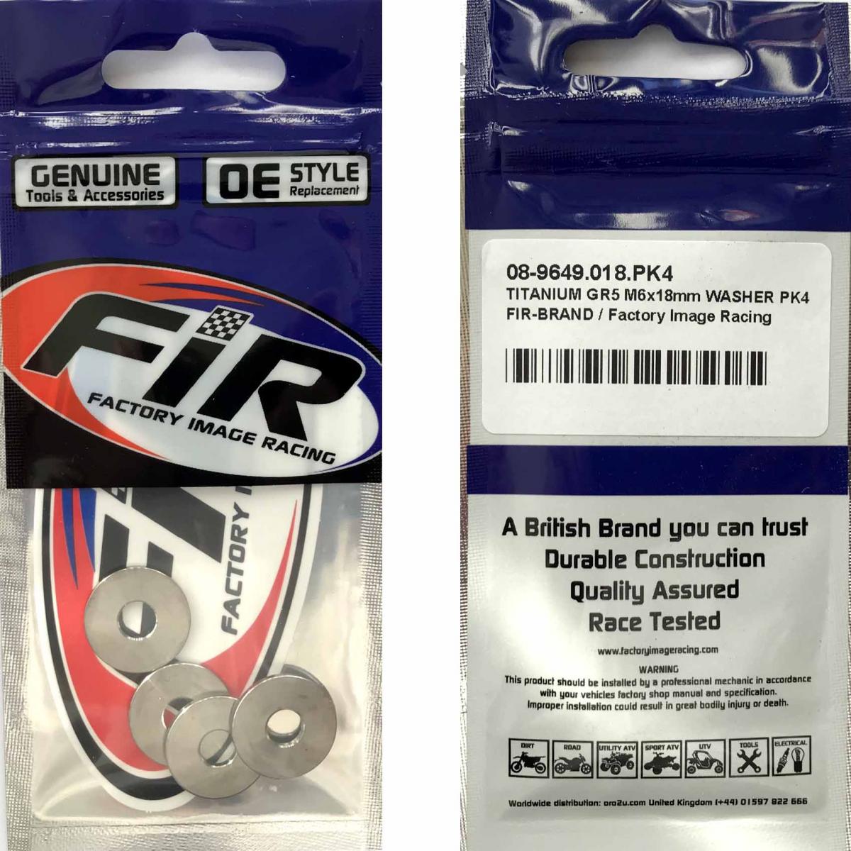 TITANIUM GR5 M6X20mm WASHER PK4 thumbnail 2