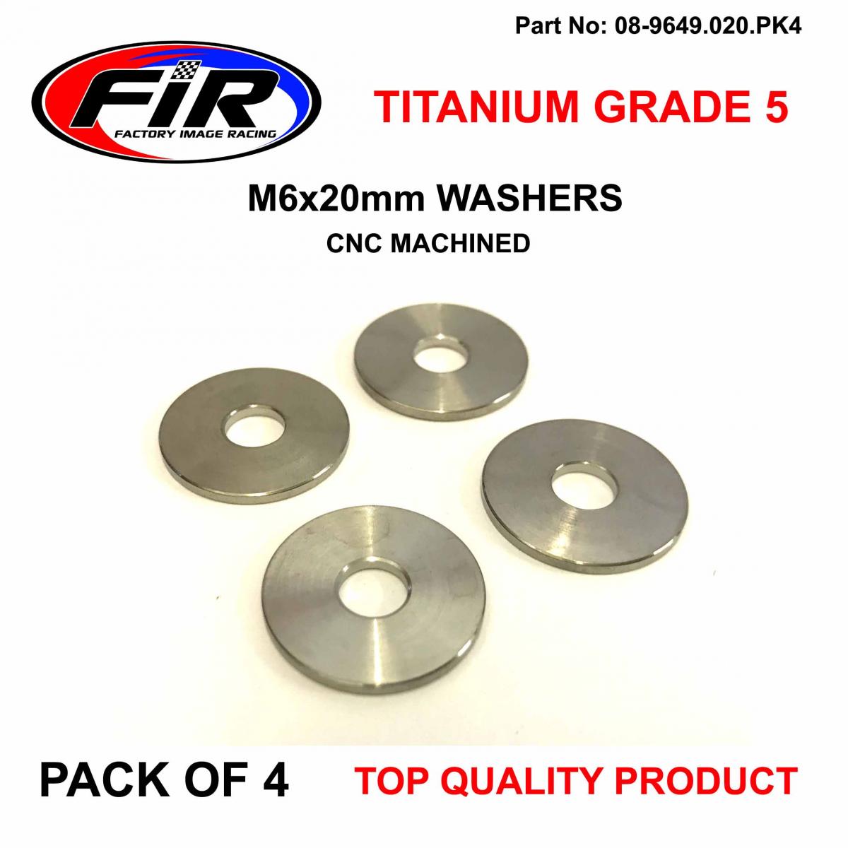 TITANIUM GR5 M6X18mm WASHER PK4 image 1