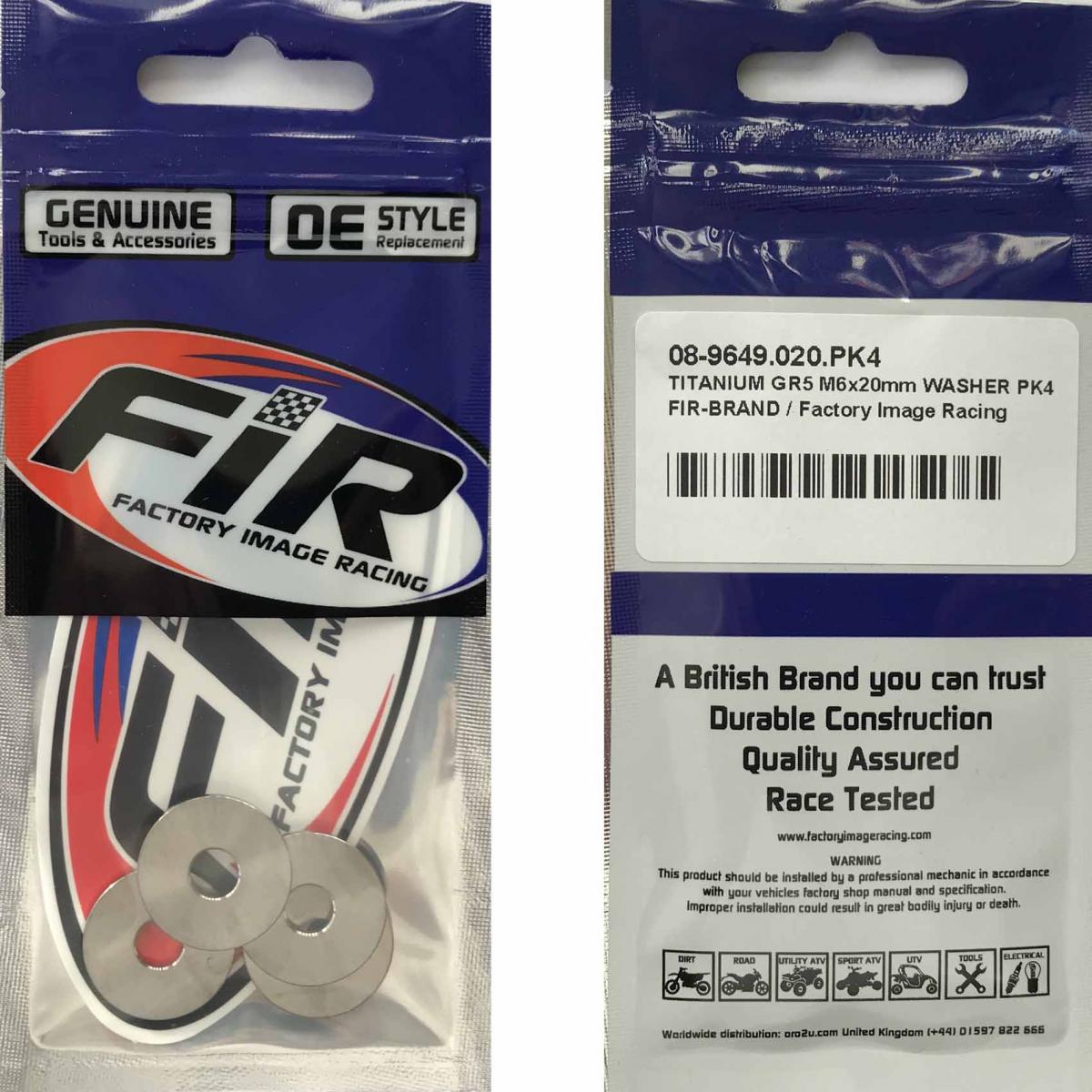 TITANIUM GR5 M6X18mm WASHER PK4 thumbnail 2