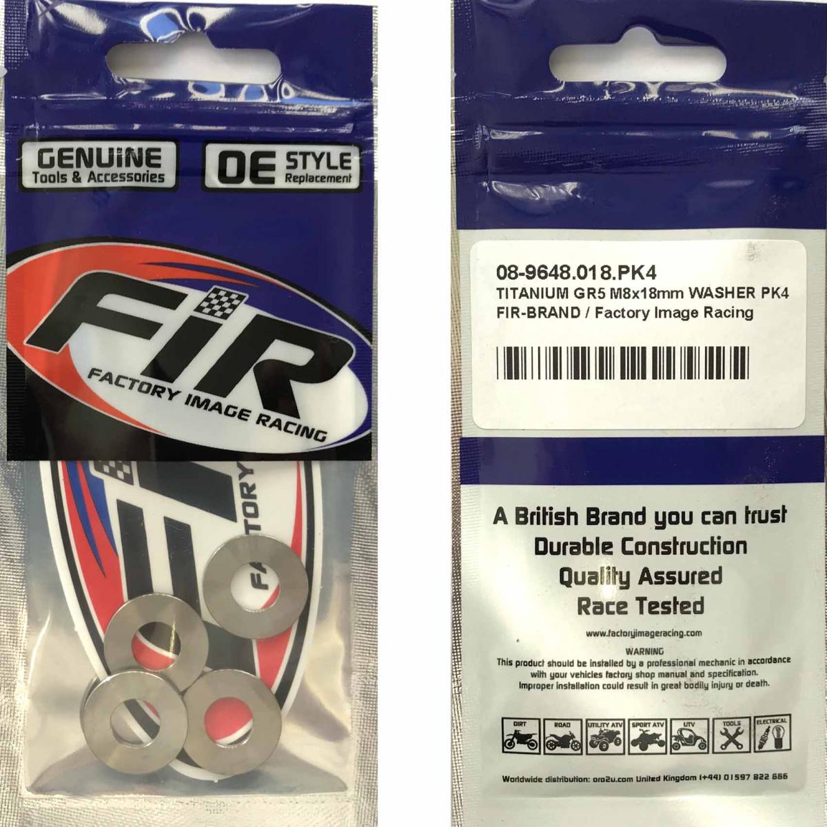 TITANIUM GR5 M8X18mm WASHER PK4 thumbnail 2