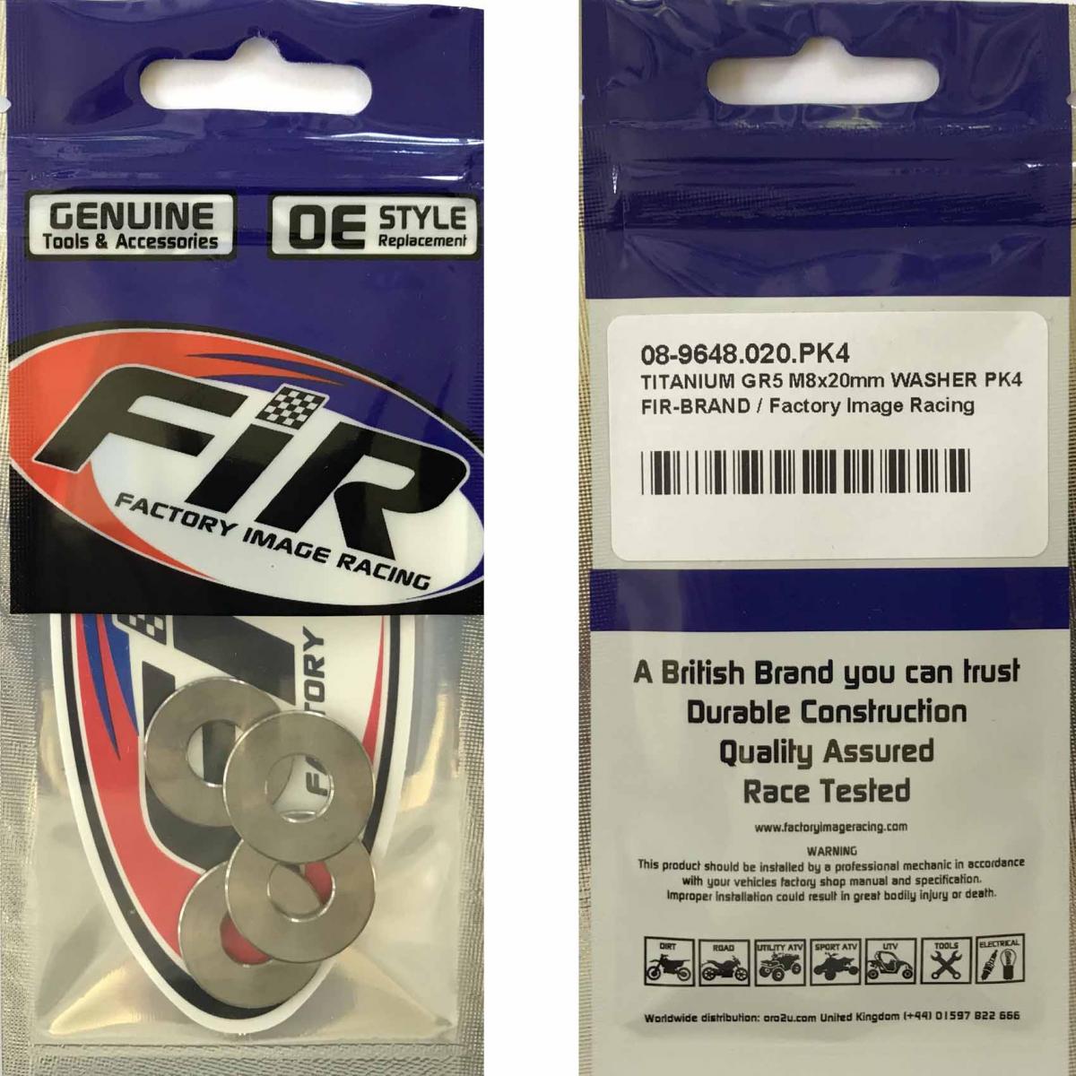 TITANIUM GR5 M8X20mm WASHER PK4 thumbnail 2