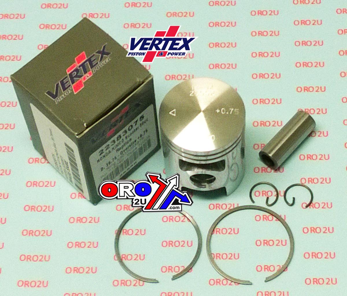 PISTON KIT HONDA 50cc 40.00mm, VERTEX 22383100 KYMCO SYM image 1