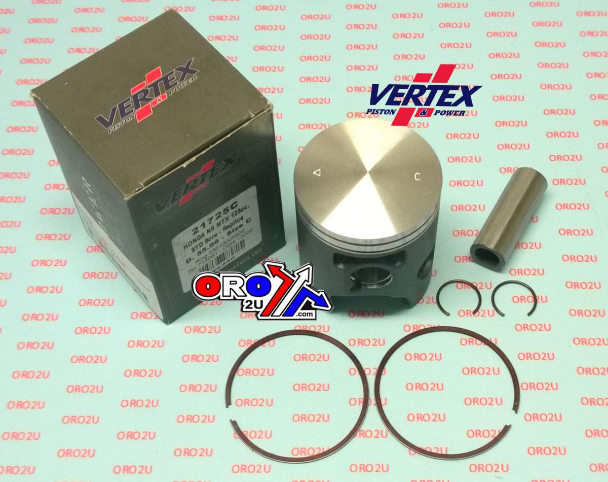 PISTON KIT MTX125 92-94 C 56.00mm, VERTEX 21725C HONDA image 1