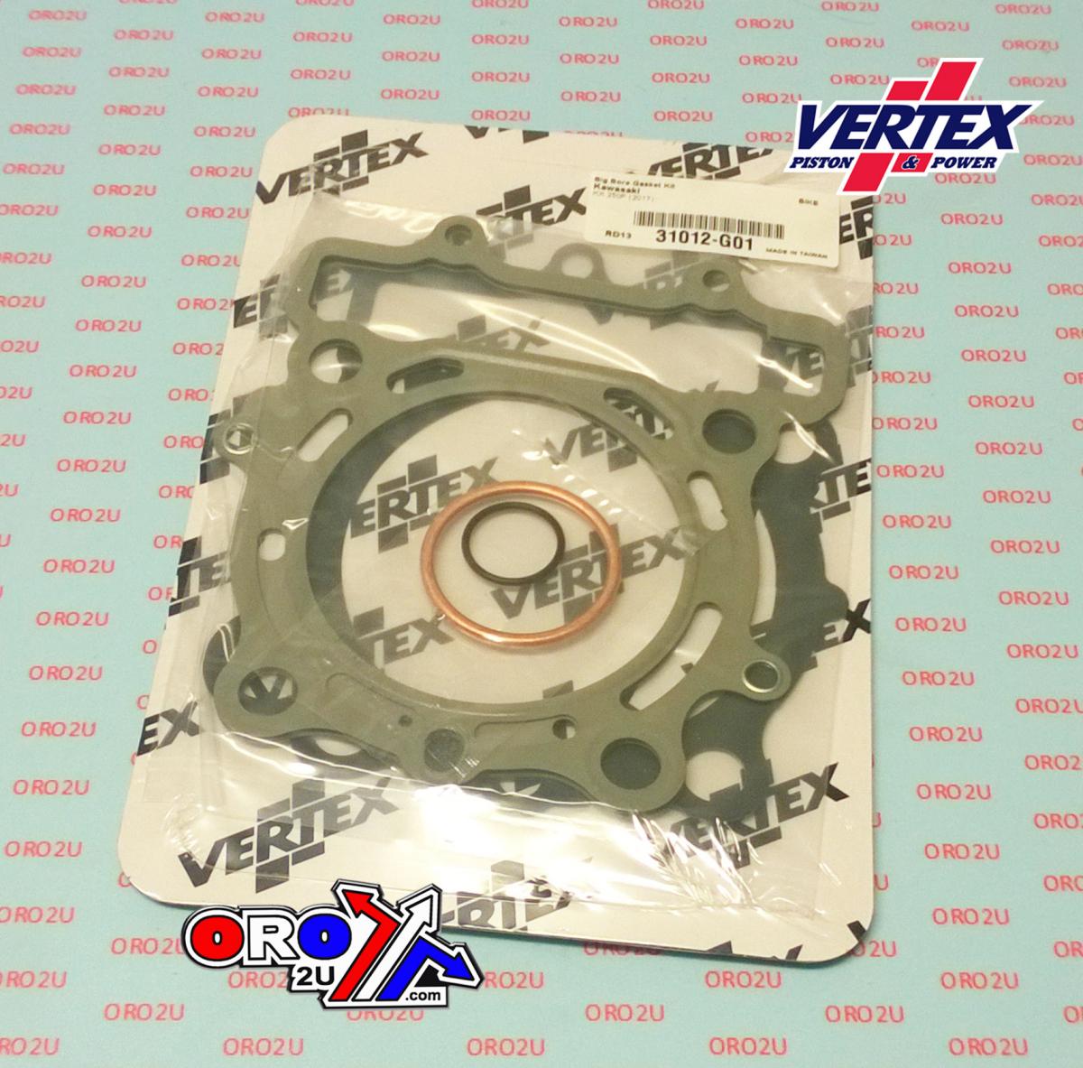 GASKET TOP KIT 17-18 KX250F 80, WORKS CYLINDER 31012-G01 BIG BORE, KX250F KAWASAKI thumbnail 2
