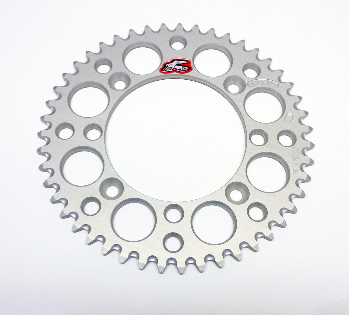 REAR SPROCKET ALLOY RENTHAL, ULTRALITE 121U-420-47GBSI SILVER, SUZUKI, YAMAHA image 1