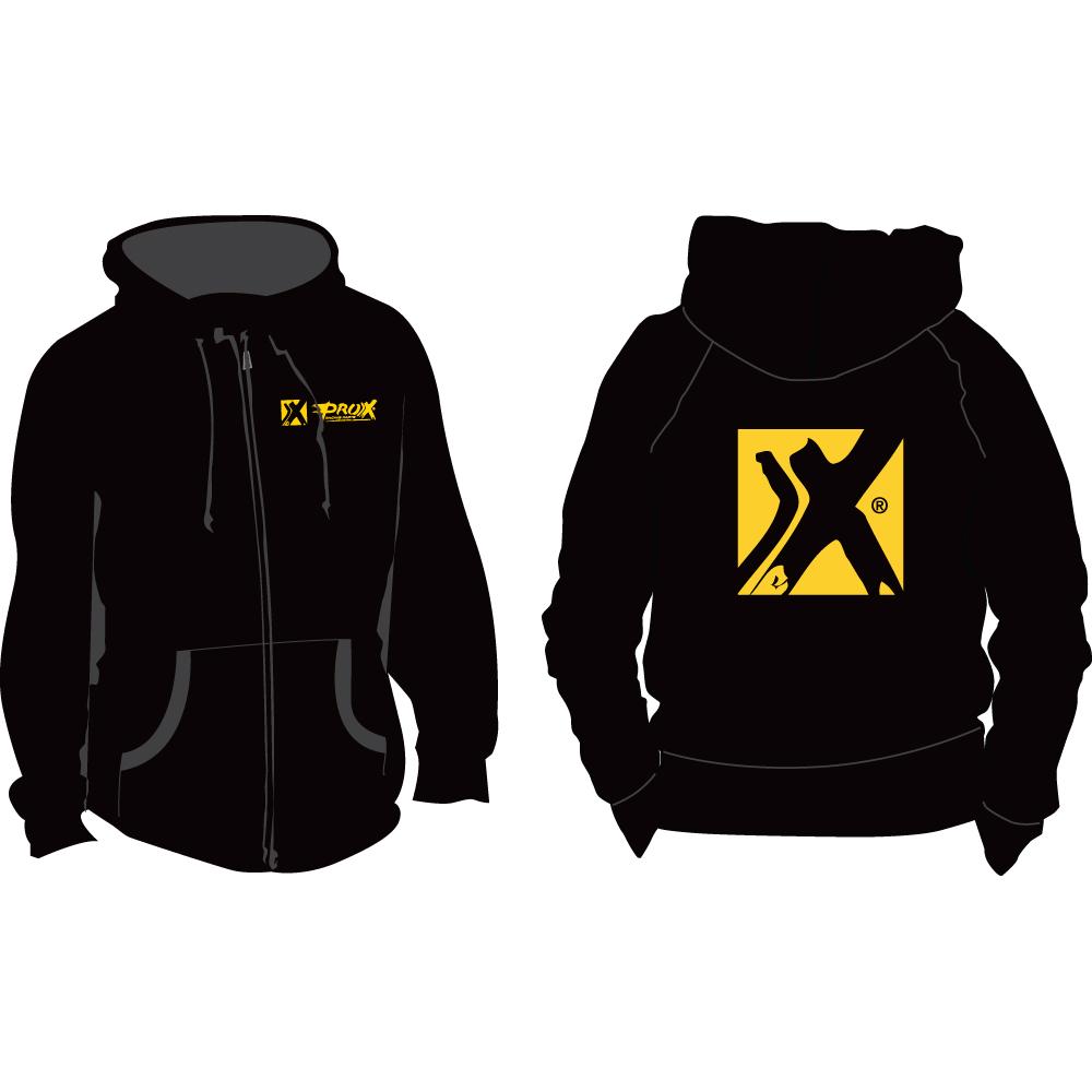 PRO-X HOODIE SWEATER, 99.6043.M, BLACK, APPAREL, MEDIUM thumbnail 3