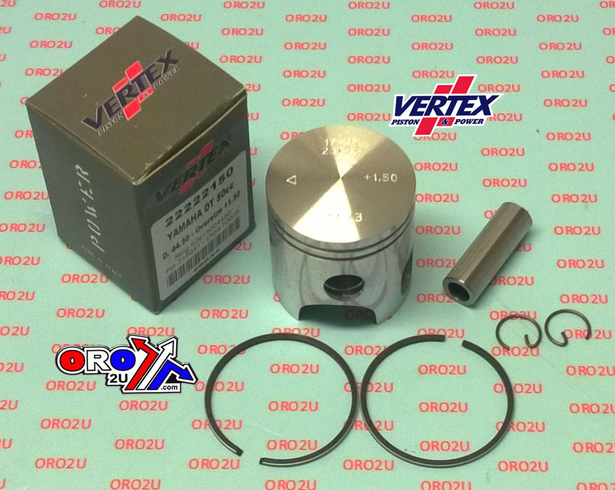 PISTON KIT VERTEX 43.00 YAMAHA DT50 65CC, VERTEX 22222 image 1