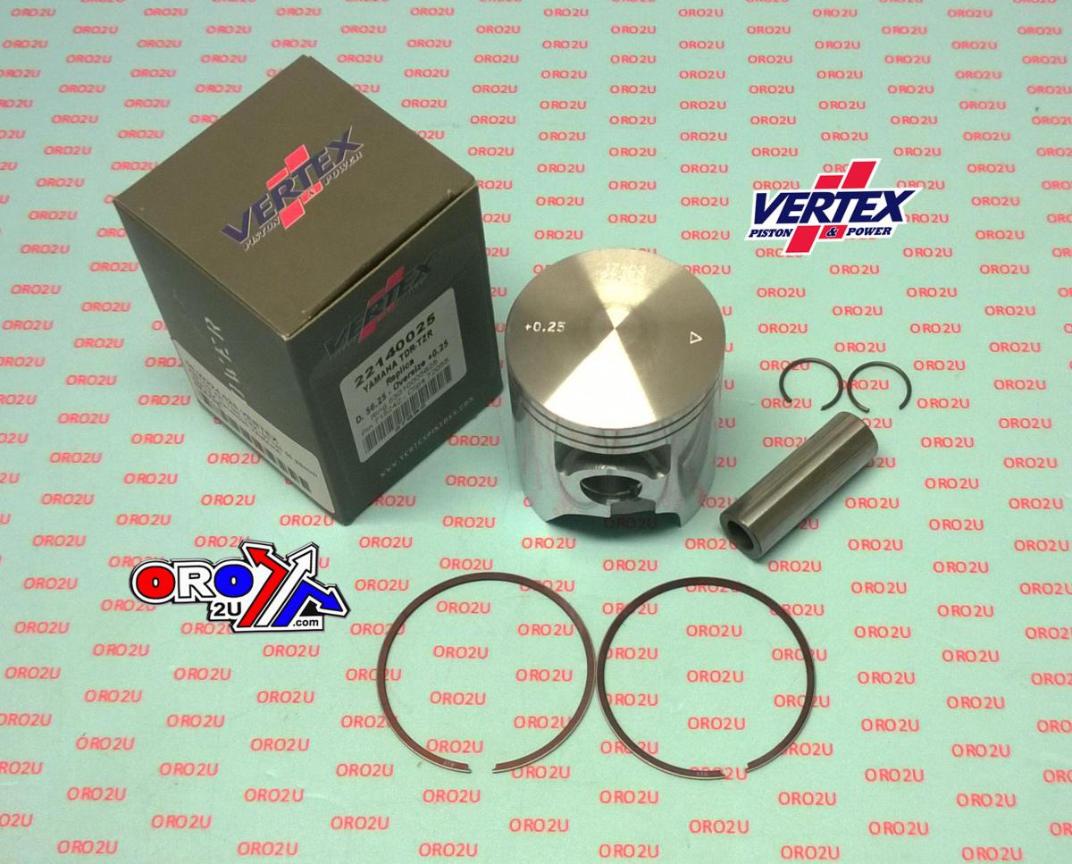 PISTON KIT VERTEX 57.00 YAMAHA TDR/TZR/DT 125 ALL, VERTEX 22140100 OS+1.00 image 1