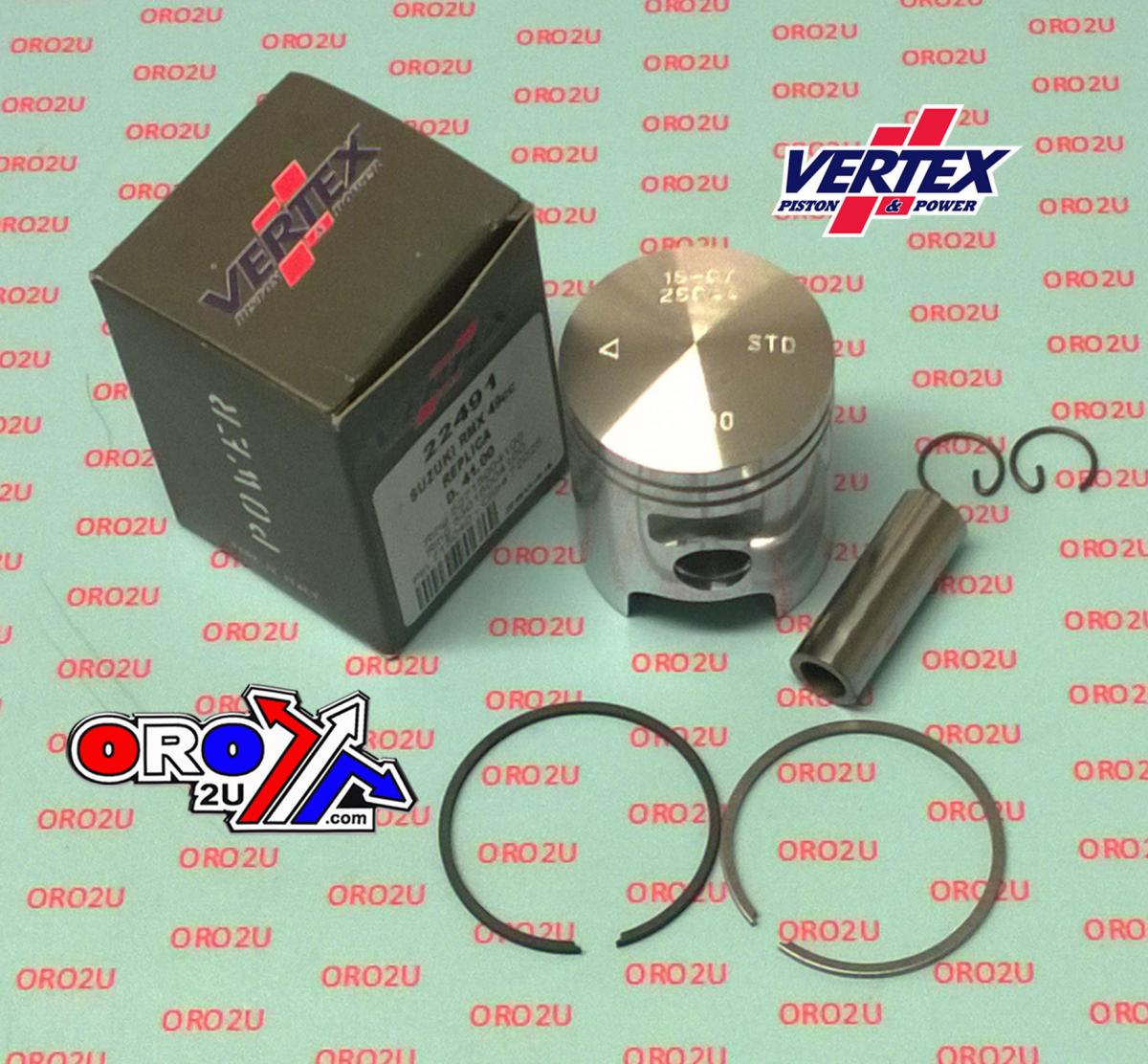 PISTON KIT VERTEX 41.00 SUZUKI RMX 5M KATANA 50CC, VERTEX 22491 image 1