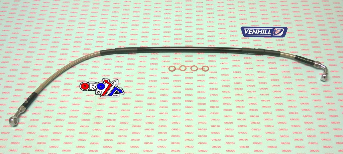 HOSE REAR BRAKE SILVER / BLK, VENHILL SHR-2-002/P-CL image 1
