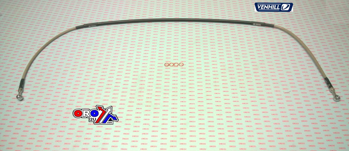 HOSE FRONT BRAKE SILVER / BLK, VENHILL K01-1-044/P-CL image 1