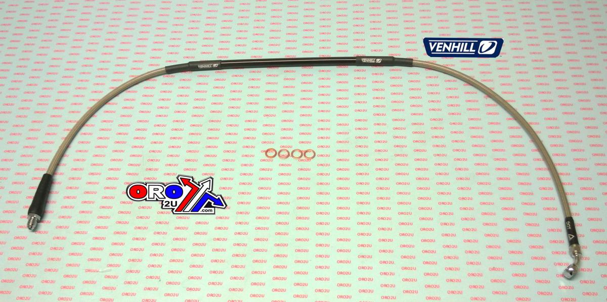 HOSE FRONT BRAKE SILVER / BLK, VENHILL B05-1-006/P-CL, BETA image 1
