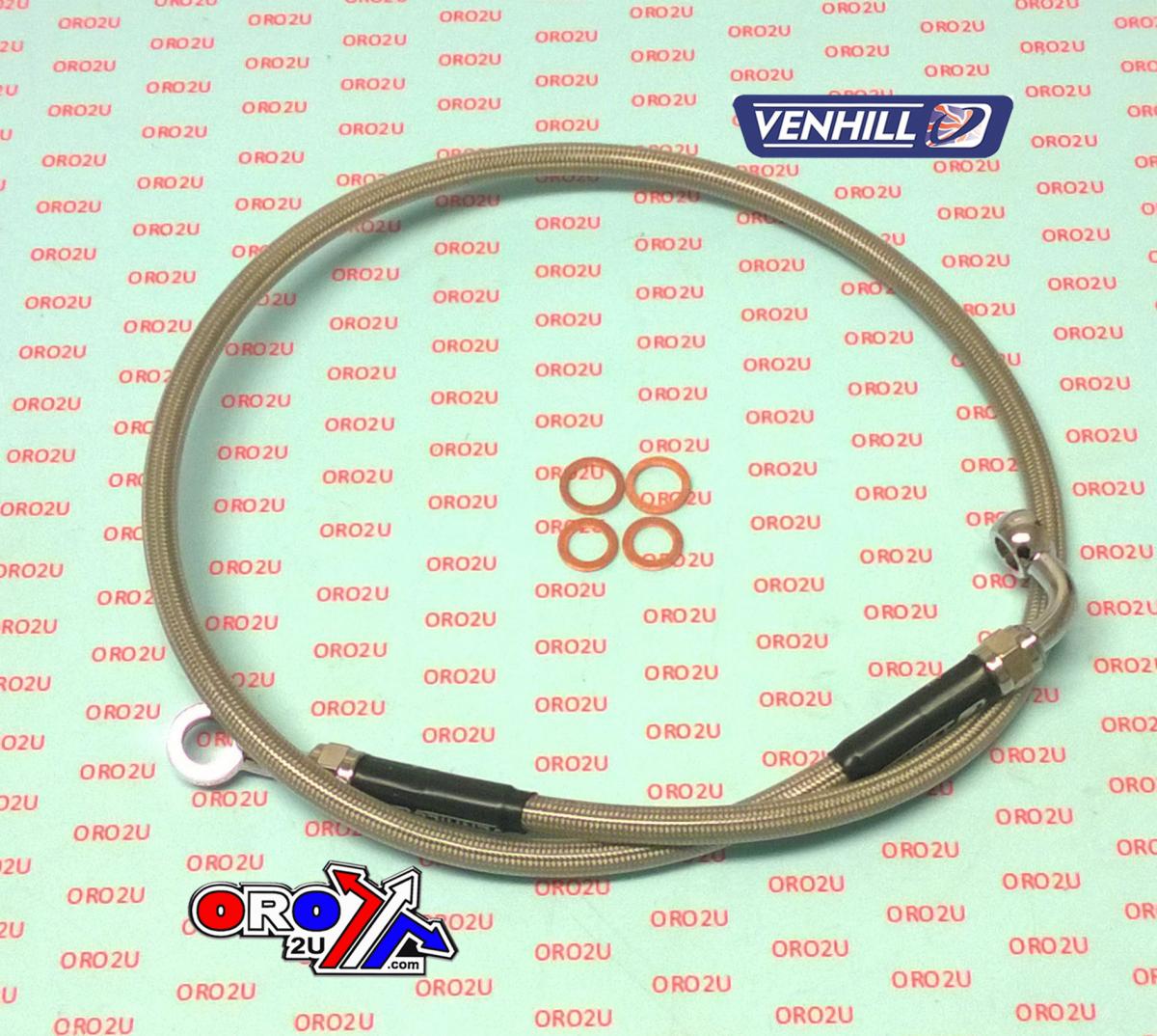 HOSE REAR BRAKE SILVER / BLK BETA, VENHILL B05-2-005/P-CL, BETA EVO 2T image 1