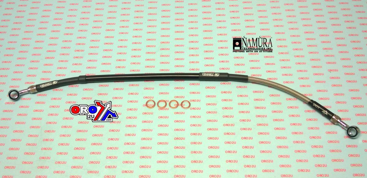 HOSE REAR BRAKE SILVER / BLACK KX65 2012-25, VENHILL K02-2-031/P-CL image 1
