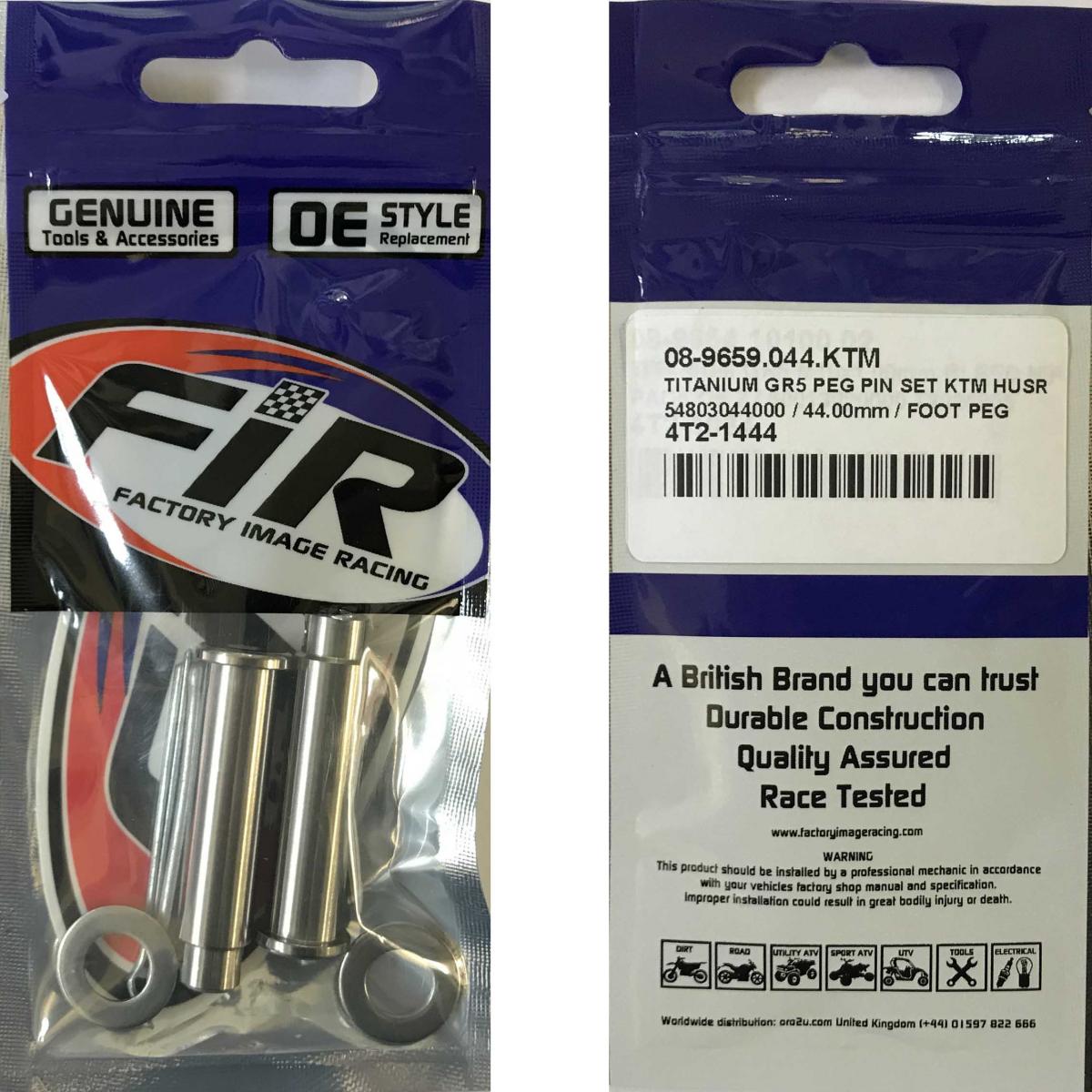 TITANIUM GR5 PEG PIN SET KTM HUSR HUSQ, 54803044000 / 44.00mm / FOOT PEG, / HUSQVARNA HUSABERG thumbnail 4