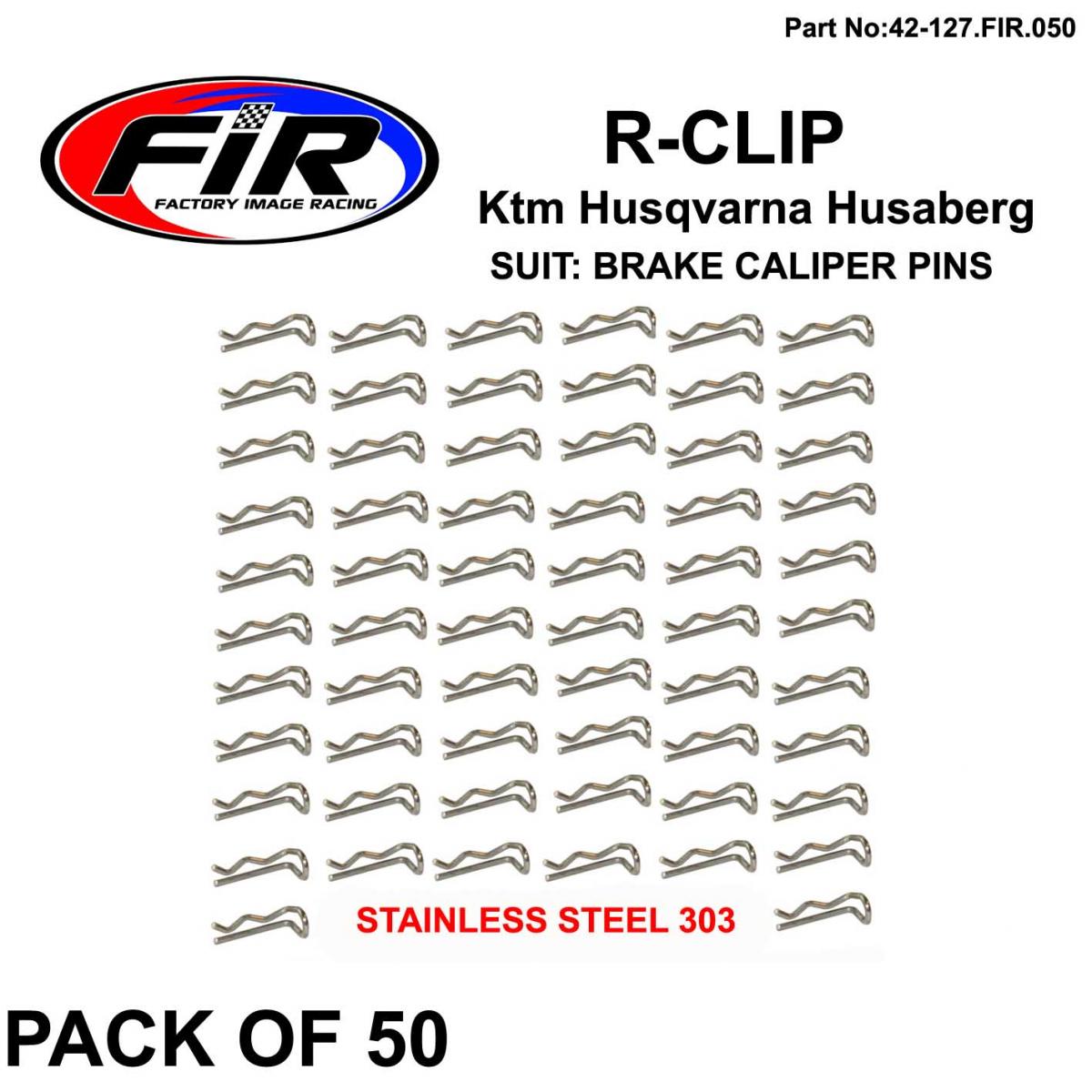 R-CLIP KTM BRAKE CALIPER PIN (PACK OF 50) K54813082000 54813082000 image 1