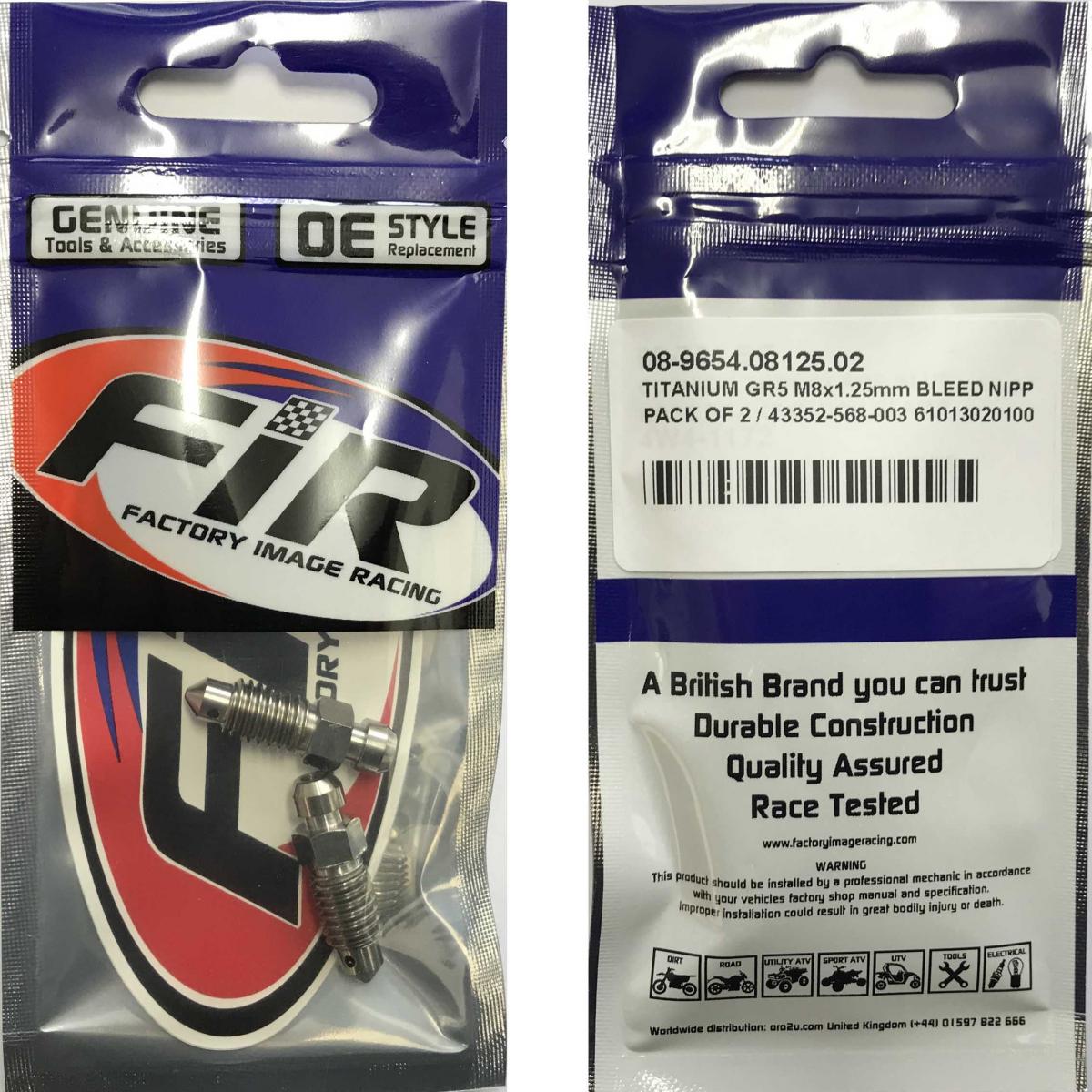 TITANIUM GR5 M8x1.25mm BLEED NIPPLE, PACK OF 2 / 43352-568-003 61013020100, / 36Y-W0048-00 thumbnail 4
