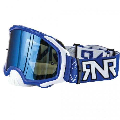 RNR PLATINUM TEAR OFF MIRRORED, BLUE GOGGLE, GAM44, TEAR OFF image 1