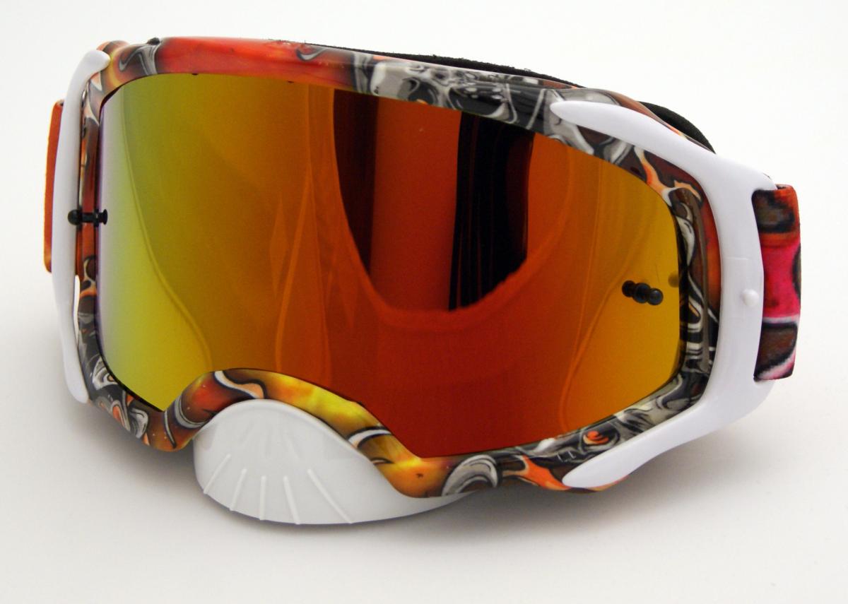 RNR PLATINUM TEAR OFF MIRRORED, RED TATTOO GOGGLE, GAM05, TEAR OFF thumbnail 2