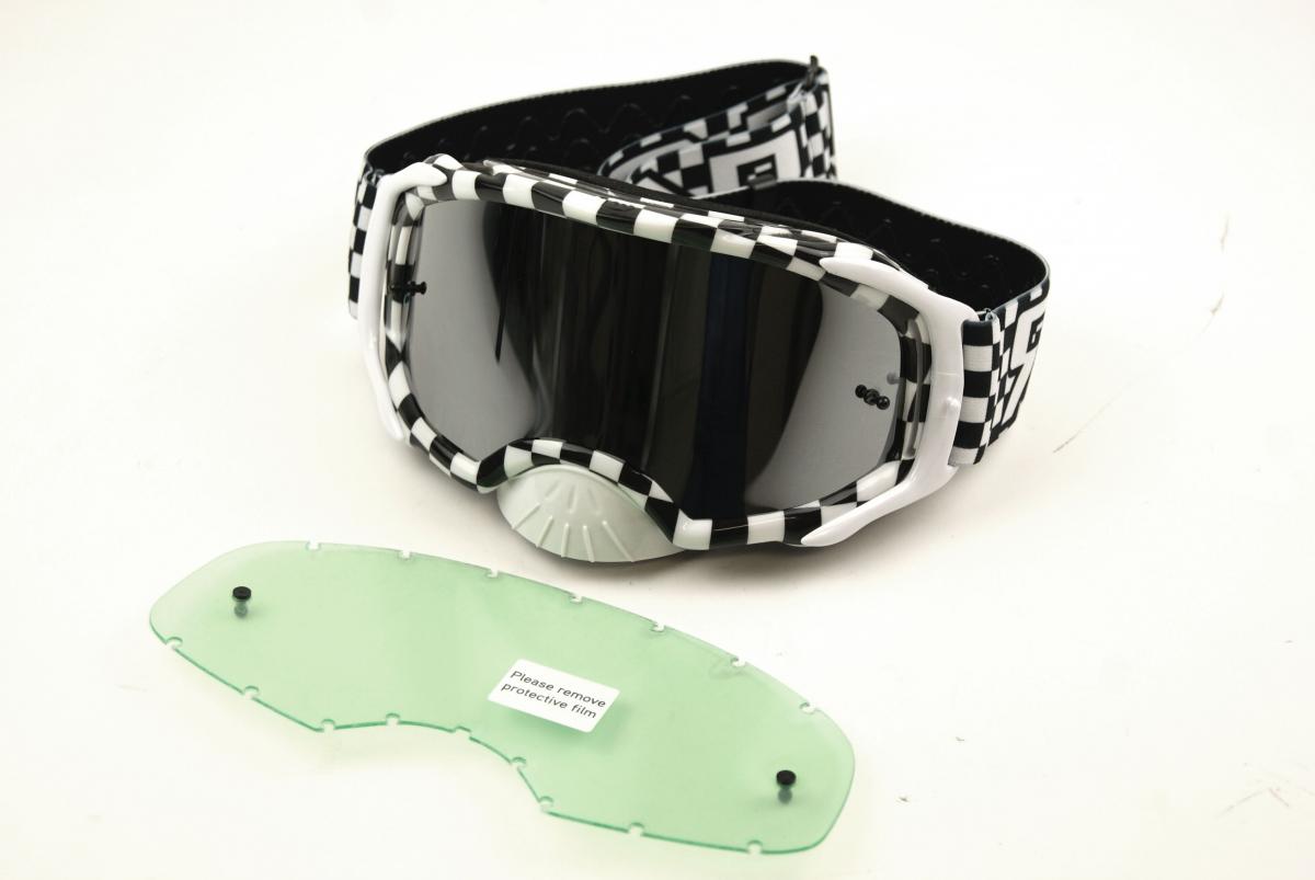 RNR PLATINUM TEAR OFF MIRRORED, CHQ FLAG GOGGLE, GAM10, TEAR OFF thumbnail 2