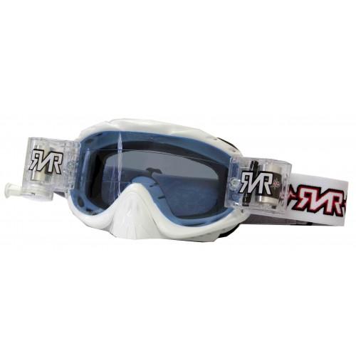 RNR HYBRID WHITE FULLY LOADED ROLL OFF, WHITE GOGGLE, GH22, ROLL & TEAR OFF image 1