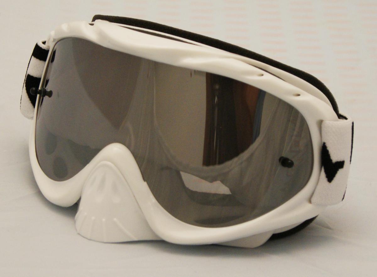 RNR HYBRID WHITE MIRRORED LENS, WHITE GOGGLE, GH22M, MIRRORED LENS image 1