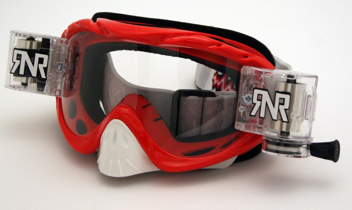 RNR HYBRID RED FULLY LOADED ROLL OFF, RED GOGGLE, GH45, ROLL & TEAR OFF image 1