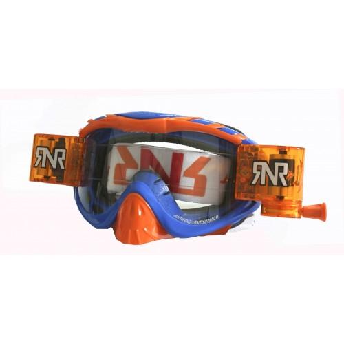 RNR HYBRID BLUE/ORANGE FULLY LOADED ROLL OFF, BLUE/ORANGE KTM GOGGLE, GH446, ROLL & TEAR OFF image 1