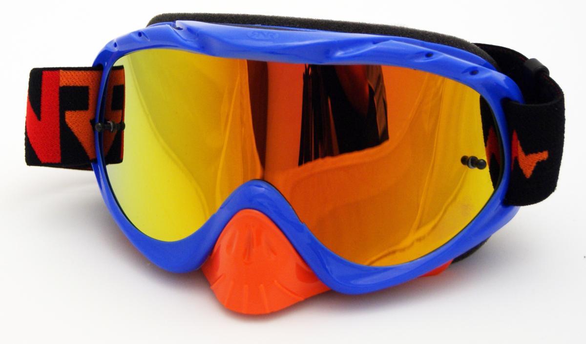 RNR HYBRID BLUE/ORANGE MIRRORED LENS, BLUE/ORANGE KTM GOGGLE, GH446M, MIRRORED LENS image 1